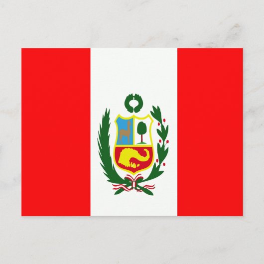 Carte Postale Drapeau du Pérou (Devant)