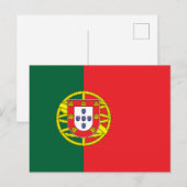 Carte Postale Drapeau du Portugal (Devant / Derrière)