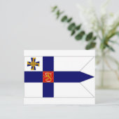 Carte Postale Drapeau du président de la Finlande (Debout devant)