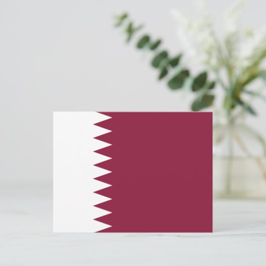 Carte Postale Drapeau du Qatar (Debout devant)