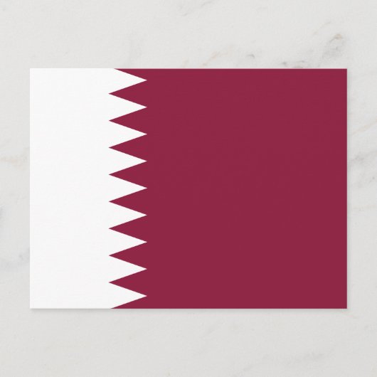 Carte Postale Drapeau du Qatar (Devant)