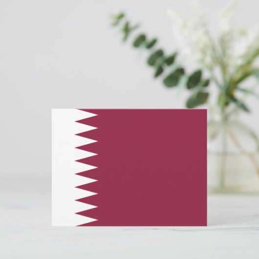 Carte postale drapeau du Qatar (Debout devant)
