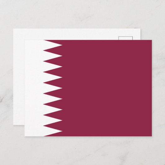 Carte postale drapeau du Qatar (Devant / Derrière)