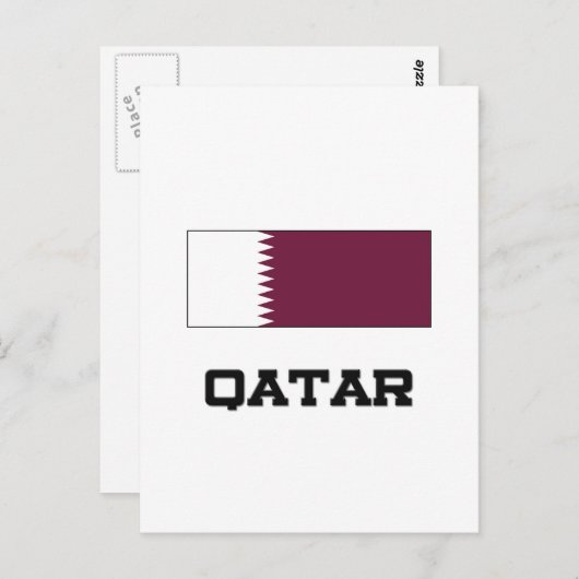 Carte Postale Drapeau du Qatar (Devant / Derrière)