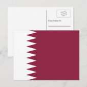 Carte Postale Drapeau du Qatar (Devant / Derrière)