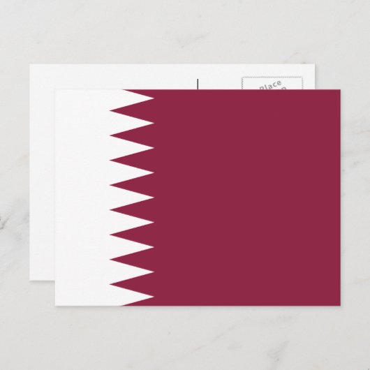Carte Postale Drapeau du Qatar (Devant / Derrière)