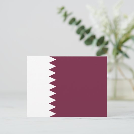 Carte postale drapeau du Qatar (Debout devant)