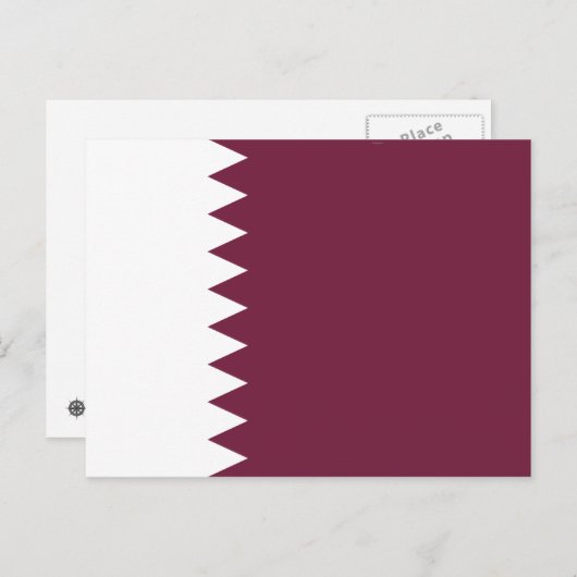 Carte postale drapeau du Qatar (Devant / Derrière)
