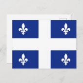 Carte Postale Drapeau du Québec (Devant / Derrière)