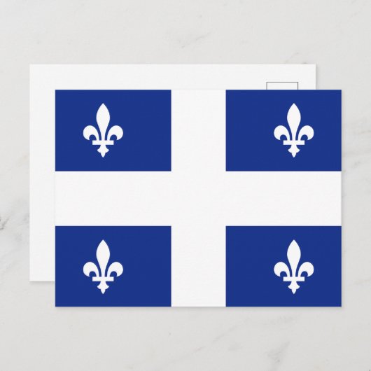 Carte Postale Drapeau du Québec (Devant / Derrière)