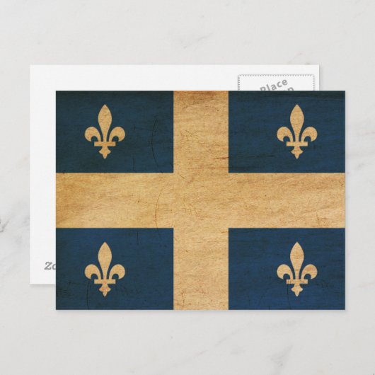Carte Postale Drapeau du Québec (Devant / Derrière)