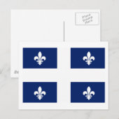 Carte postale Drapeau du Québec (province) (Devant / Derrière)