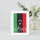 Carte Postale Drapeau du Royaume de Libye "Libye" (1951-1969) (Debout devant)