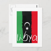 Carte Postale Drapeau du Royaume de Libye "Libye" (1951-1969) (Devant / Derrière)