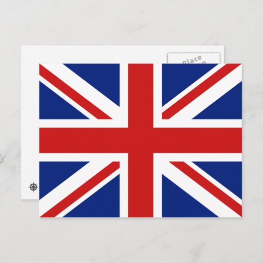 Carte postale drapeau du Royaume-Uni (Devant / Derrière)