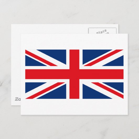 Carte postale drapeau du Royaume-Uni (Devant / Derrière)