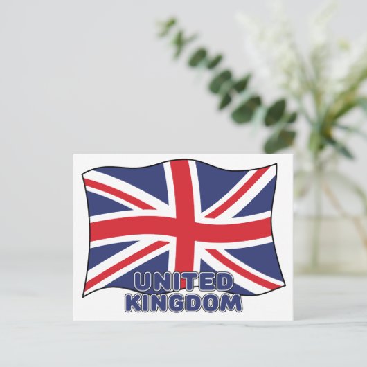Carte Postale Drapeau du Royaume-Uni (Debout devant)
