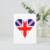 Carte Postale Drapeau du Royaume-Uni Coeur funky (Debout devant)