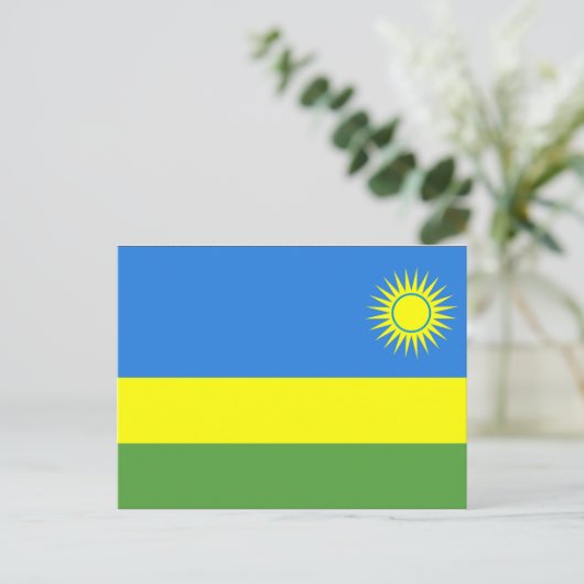 Carte Postale Drapeau du Rwanda (Debout devant)