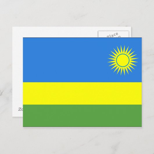 Carte Postale Drapeau du Rwanda (Devant / Derrière)