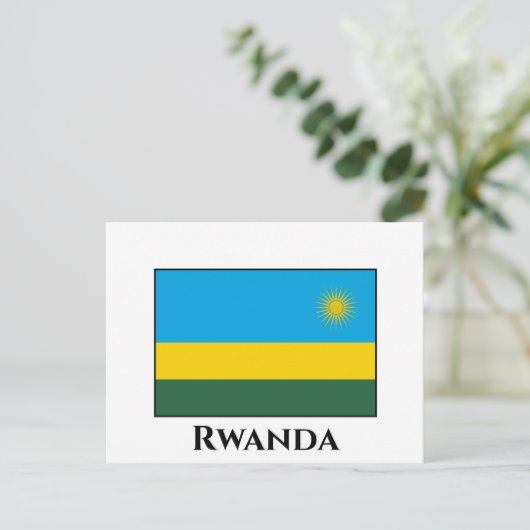 Carte Postale Drapeau du Rwanda (Debout devant)