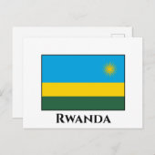 Carte Postale Drapeau du Rwanda (Devant / Derrière)