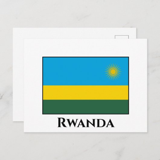 Carte Postale Drapeau du Rwanda (Devant / Derrière)