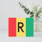 Carte Postale Drapeau du Rwanda (Debout devant)