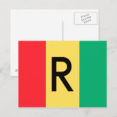 Carte Postale Drapeau du Rwanda (Devant / Derrière)