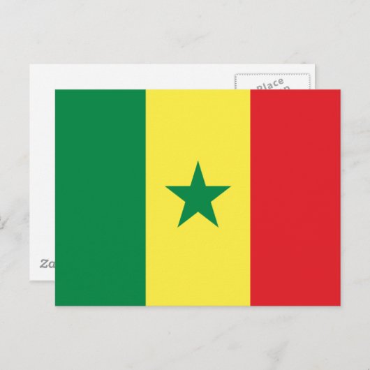 Carte Postale Drapeau du Sénégal (Devant / Derrière)