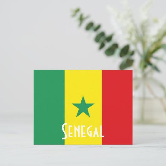 Carte Postale Drapeau du Sénégal (Debout devant)