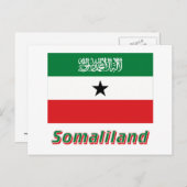 Carte Postale Drapeau du Somaliland portant le nom (Devant / Derrière)