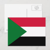 Carte Postale Drapeau du Soudan (Devant / Derrière)