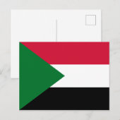 Carte Postale Drapeau du Soudan (Devant / Derrière)