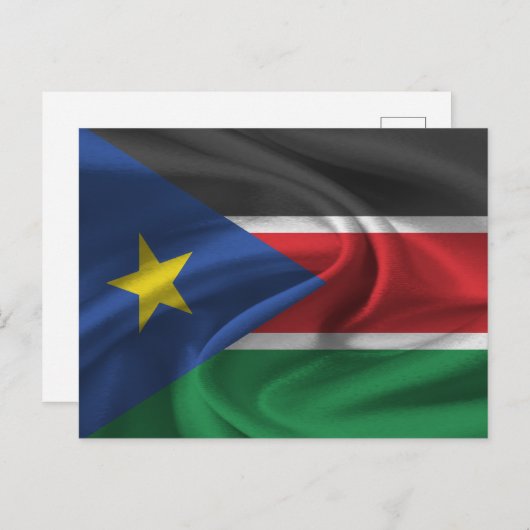 Carte Postale Drapeau du Soudan du Sud (Devant / Derrière)