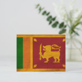 Carte Postale Drapeau du Sri Lanka (Debout devant)