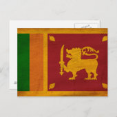 Carte Postale Drapeau du Sri Lanka (Devant / Derrière)