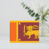 Carte Postale Drapeau du Sri Lanka (Debout devant)