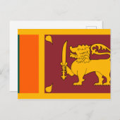 Carte Postale Drapeau du Sri Lanka (Devant / Derrière)