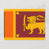 Carte Postale Drapeau du Sri Lanka (Devant)