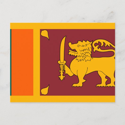 Carte Postale Drapeau du Sri Lanka (Devant)