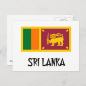 Carte Postale Drapeau du Sri Lanka (Devant / Derrière)