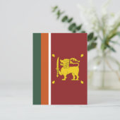 Carte Postale Drapeau du Sri Lanka (Debout devant)