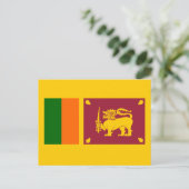 Carte Postale Drapeau du Sri Lanka (Debout devant)