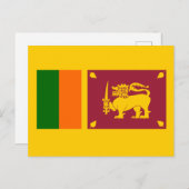 Carte Postale Drapeau du Sri Lanka (Devant / Derrière)
