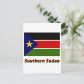 Carte Postale Drapeau du Sud-Soudan avec nom (Debout devant)