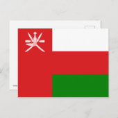 Carte Postale Drapeau du Sultanat d'Oman (Devant / Derrière)