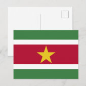 Carte postale drapeau du Suriname (Devant / Derrière)