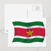 Carte Postale Drapeau du Suriname (Devant / Derrière)