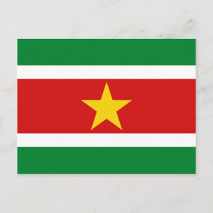 Carte postale drapeau du Suriname